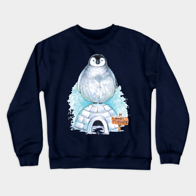 Beautiful Baby Penguin Bird Crewneck Sweatshirt by obillwon